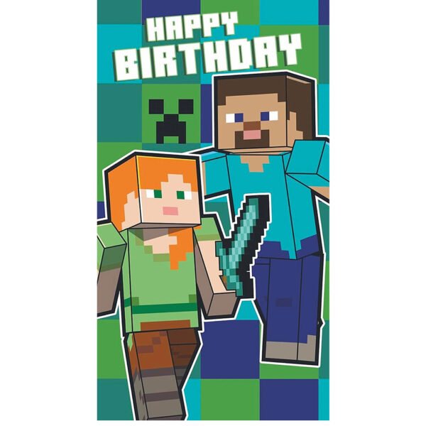TM-07854-Minecraft-Birthday-Card-With-Stickers-1 Official Minecraft Birthday Card With Stickers