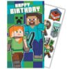 TM-07854-Minecraft-Birthday-Card-With-Stickers Official Minecraft Birthday Card With Stickers