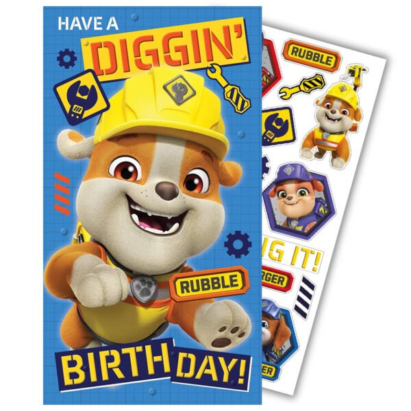 TM-07855-Paw-Patrol-Birthday-Card-With-Stickers Official Paw Patrol Birthday Card With Stickers