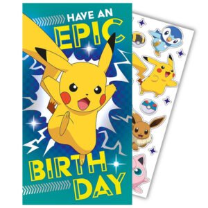 TM-07856-Pokemon-Birthday-Card-With-Stickers Official Pokemon Birthday Card With Stickers