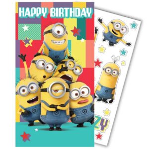 TM-07857-Despicable-Me-Birthday-Card-With-Stickers Official Despicable Me Birthday Card With Stickers