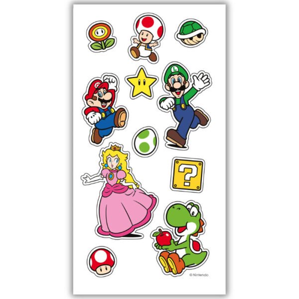 Official Super Mario Birthday Card With Stickers