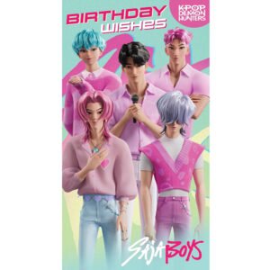 TM-07865-K-Pop-Demon-Hunters-Saja-Boys-Birthday-Card Official K-POP Demon Hunters Saja Boys Birthday Card