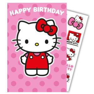 Official Hello Kitty Birthday Card With Stickers