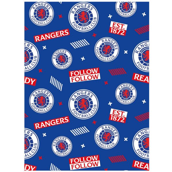 Official Rangers FC Text Gift Wrap