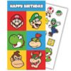 Official Super Mario Birthday Card With Stickers